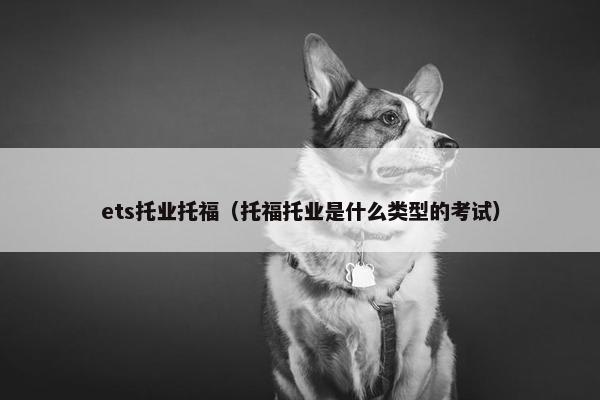 ets托业托福（托福托业是什么类型的考试）