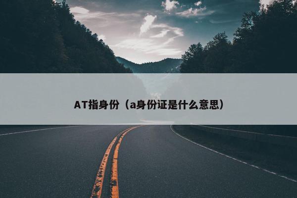 AT指身份（a身份证是什么意思）