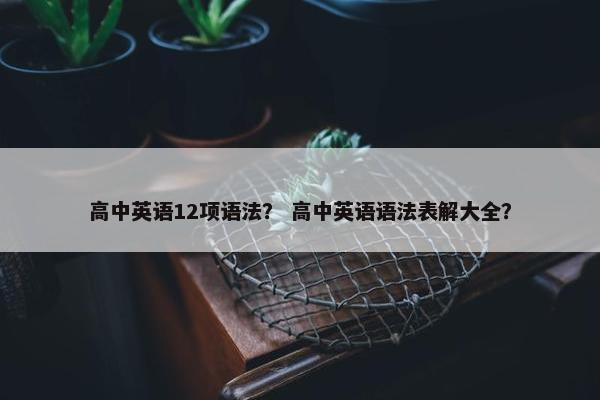 高中英语12项语法？ 高中英语语法表解大全？