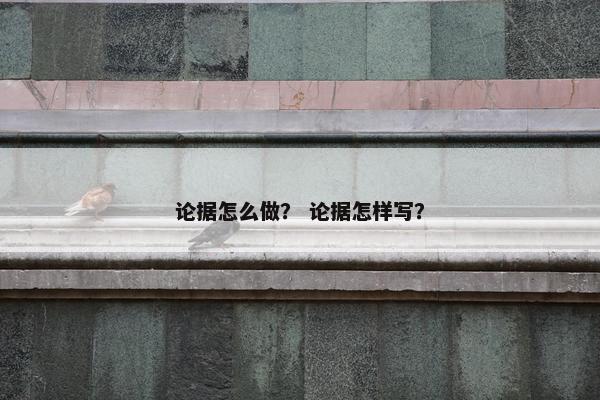论据怎么做？ 论据怎样写？