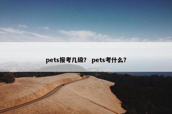 pets报考几级？ pets考什么？