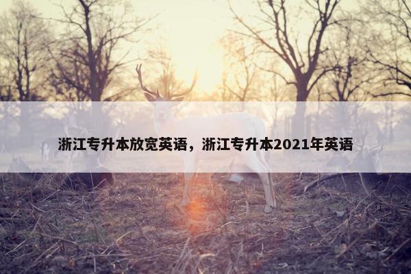 浙江专升本放宽英语，浙江专升本2021年英语