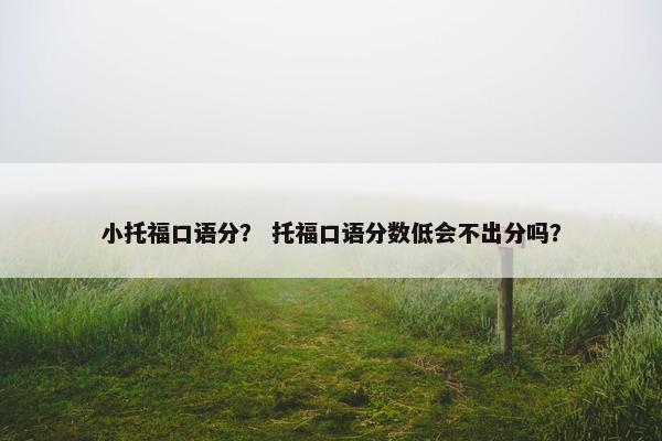 小托福口语分？ 托福口语分数低会不出分吗？