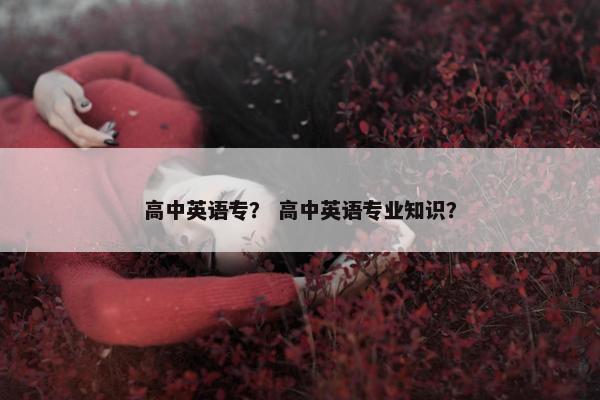 高中英语专？ 高中英语专业知识？