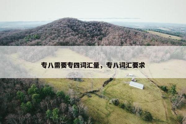 专八需要专四词汇量，专八词汇要求