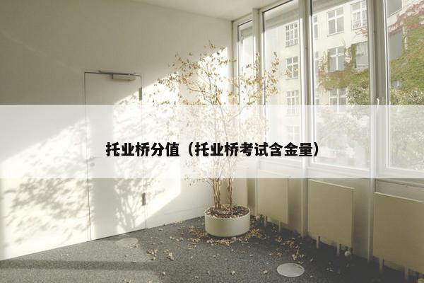 托业桥分值（托业桥考试含金量）