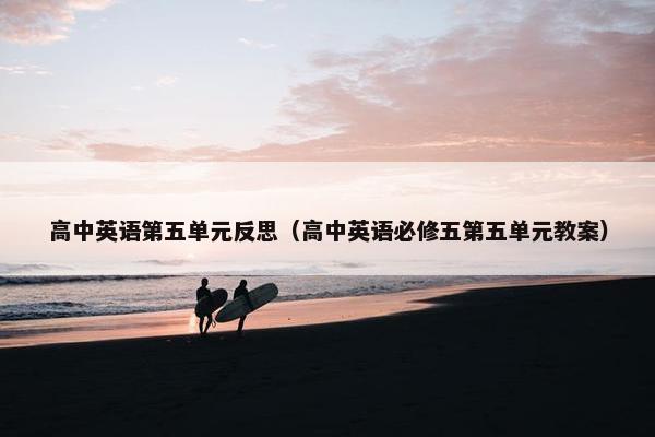 高中英语第五单元反思（高中英语必修五第五单元教案）