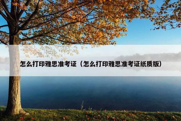 怎么打印雅思准考证（怎么打印雅思准考证纸质版）
