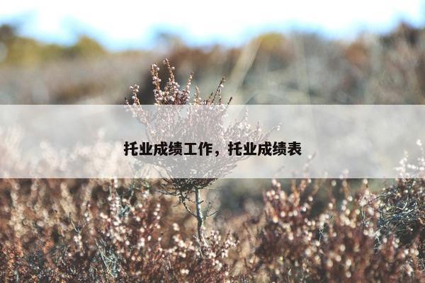 托业成绩工作，托业成绩表