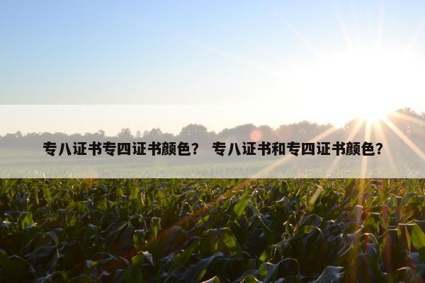 专八证书专四证书颜色？ 专八证书和专四证书颜色？