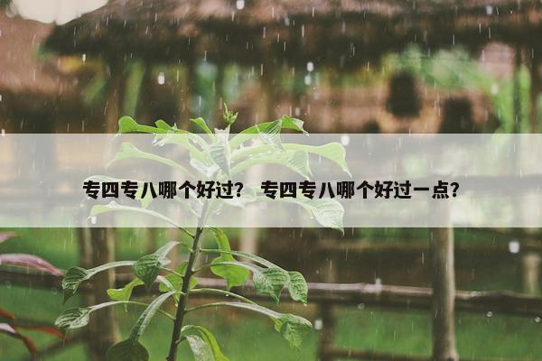 专四专八哪个好过？ 专四专八哪个好过一点？