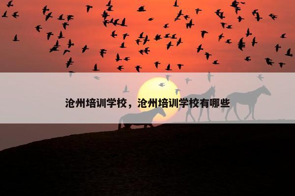沧州培训学校,沧州培训学校有哪些