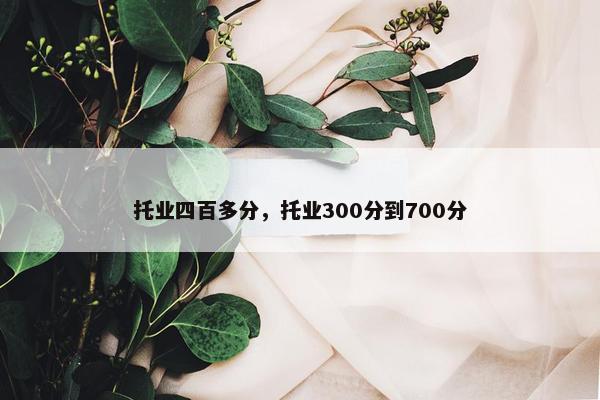 托业四百多分，托业300分到700分