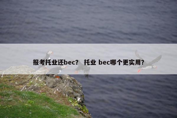 报考托业还bec？ 托业 bec哪个更实用？