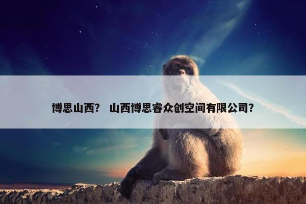 博思山西？ 山西博思睿众创空间有限公司？