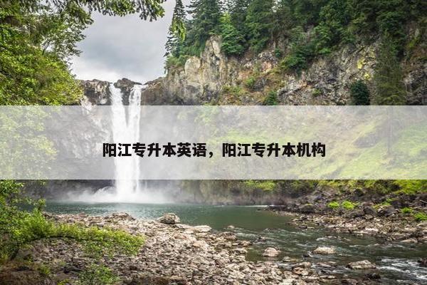 阳江专升本英语，阳江专升本机构