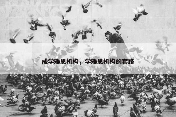 成学雅思机构，学雅思机构的套路