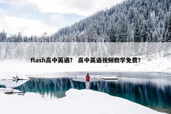 flash高中英语？ 高中英语视频教学免费？