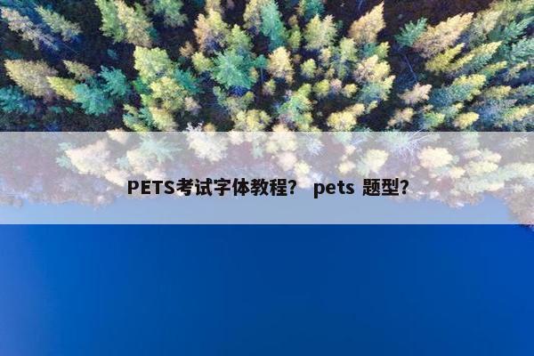 PETS考试字体教程? pets 题型?