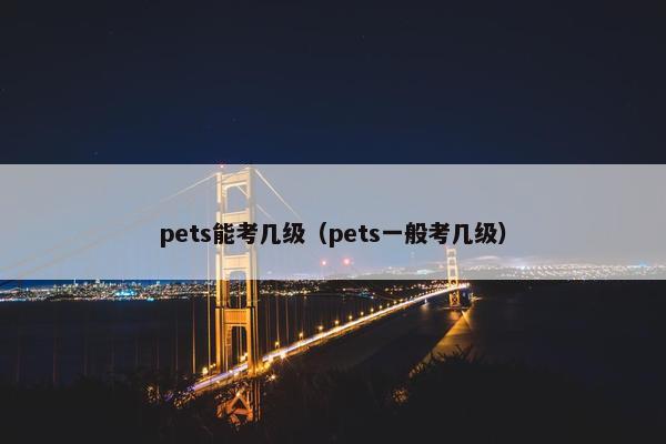 pets能考几级（pets一般考几级）