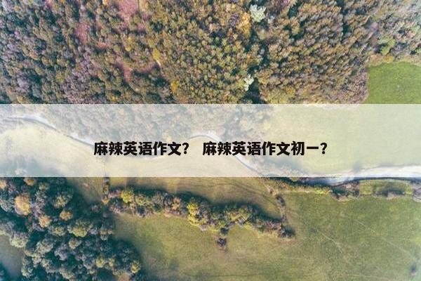 麻辣英语作文? 麻辣英语作文初一? 麻辣英语作文? 麻辣英语作文初一?