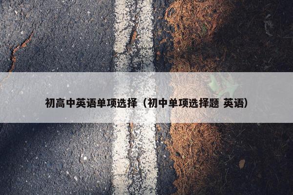初高中英语单项选择(初中单项选择题 英语)