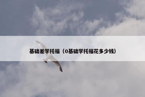 基础差学托福(0基础学托福花多少钱)