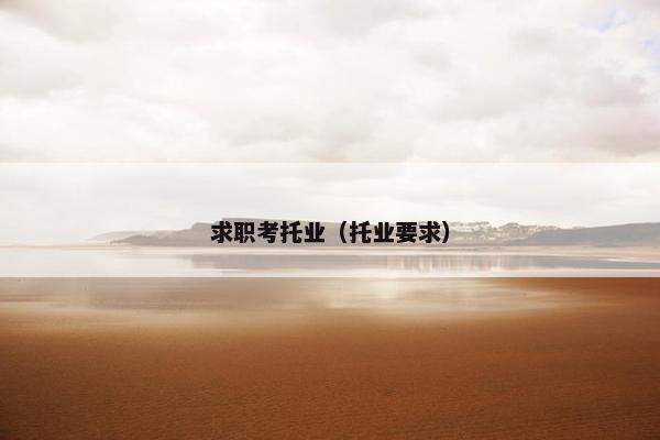 求职考托业(托业要求)