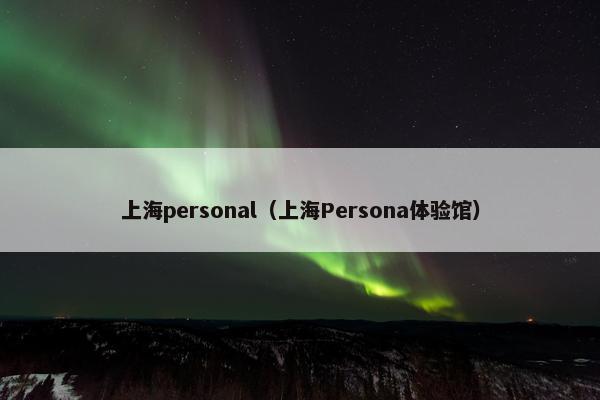 上海personal(上海Persona体验馆)