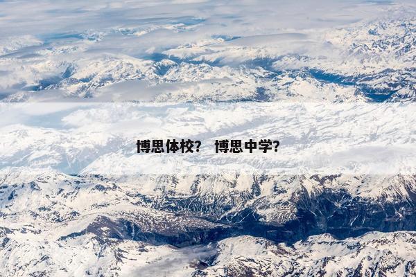 博思体校? 博思中学?