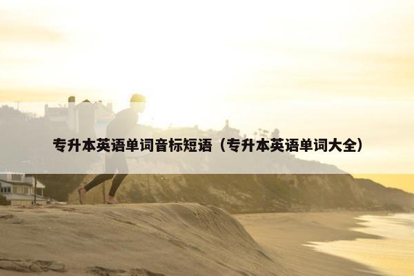 专升本英语单词音标短语(专升本英语单词大全)