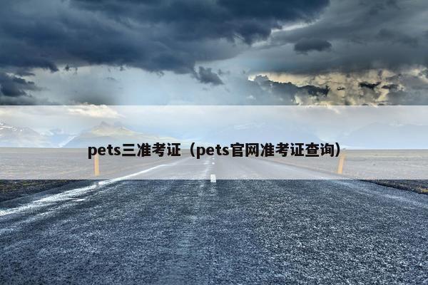 pets三准考证(pets官网准考证查询)