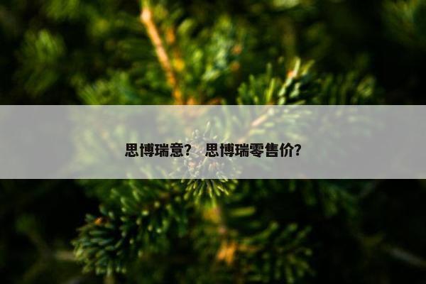 思博瑞意? 思博瑞零售价?