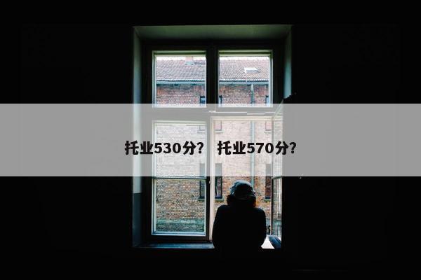 托业530分？ 托业570分？