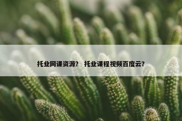 托业网课资源？ 托业课程视频百度云？